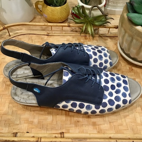 CLOUD walking sandals. Lace up blue white size 41 - Picture 7 of 12